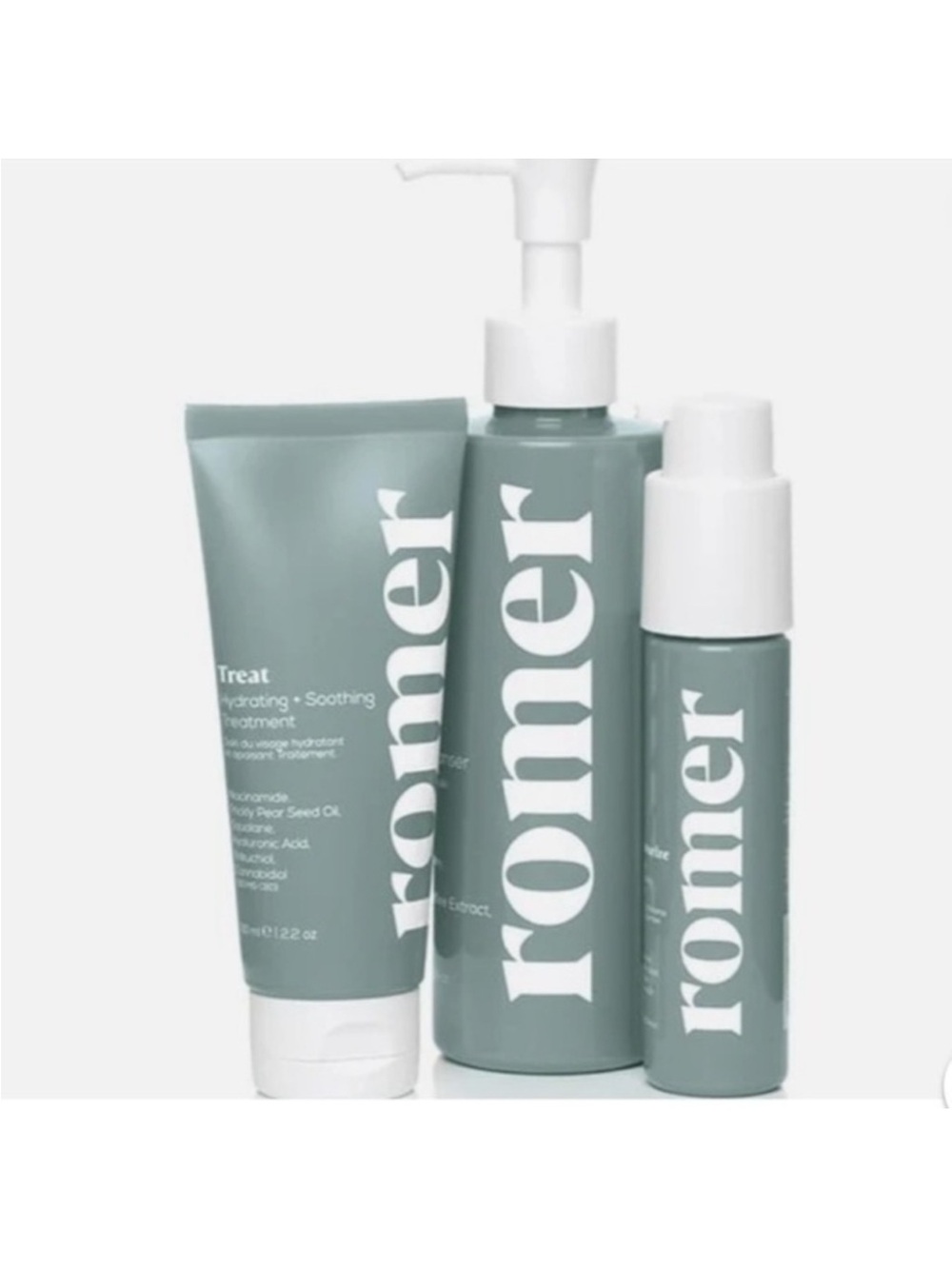 Romner Hydrating Women’s Skincare Set in Sage Green - Picture 2 of 4